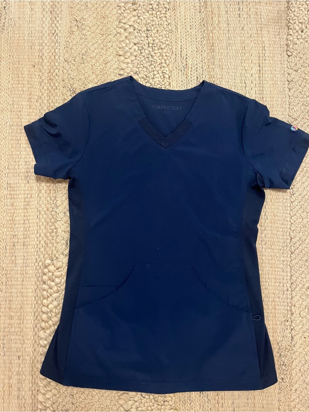 Scrubletics Women's Navy Scrub Top size Small